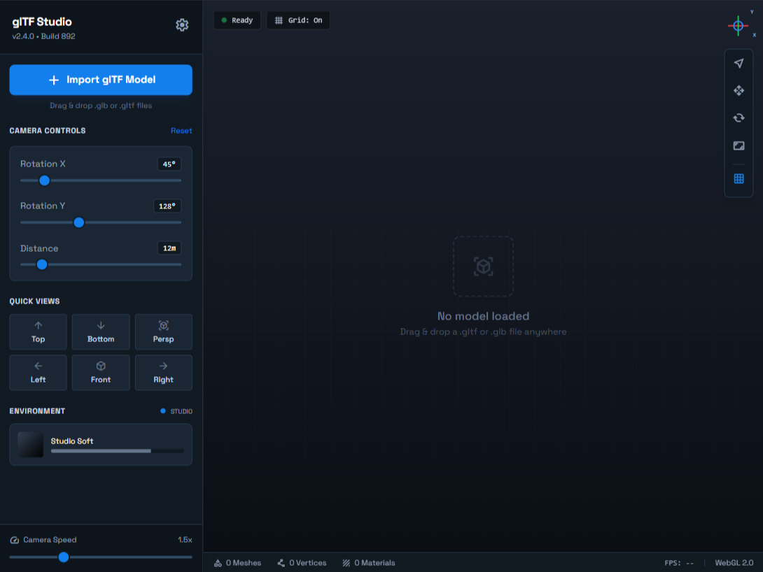 BlendViewer user interface visualization